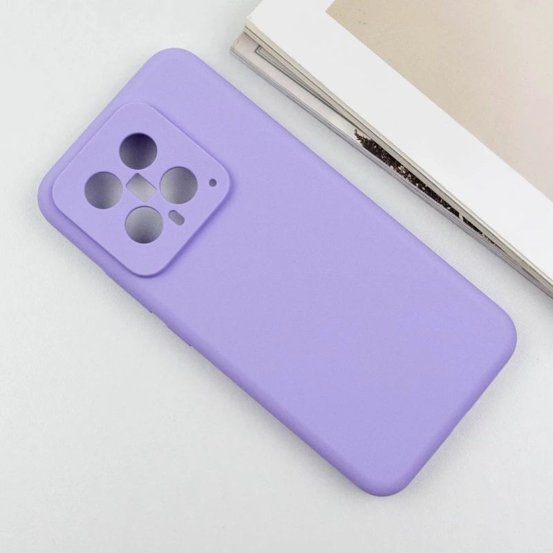 Чохол Silicone Case Lakshmi Plus з закритою камерою на Xiaomi 14 – Бузковий / Dasheen. Фото 5 з 11