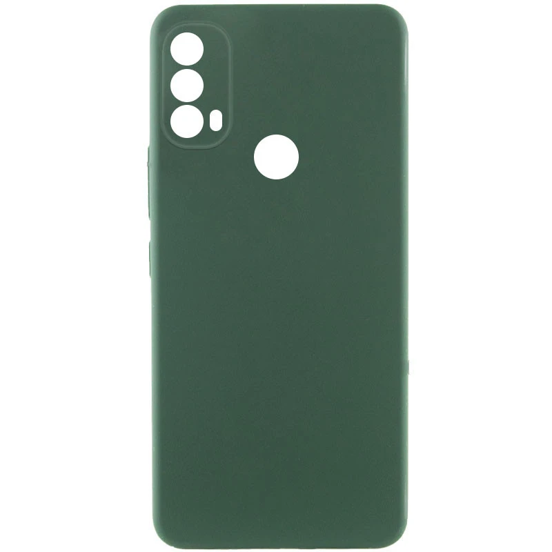 Чехол Silicone Case Lakshmi Premium з закритою камерою на Motorola Moto E40 – Зеленый / Cyprus Green. Фото 1 из 3