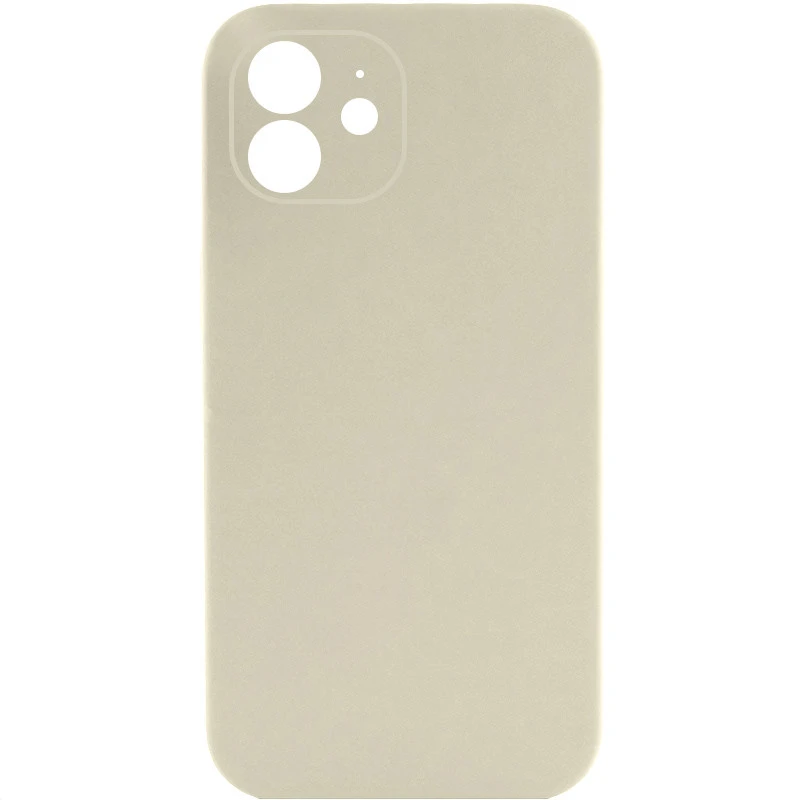 Чохол Silk Full Camera Protective (AA) NO LOGO для Apple iPhone 12 (6.1") – Бежевий / Antigue White. Фото 2 з 2