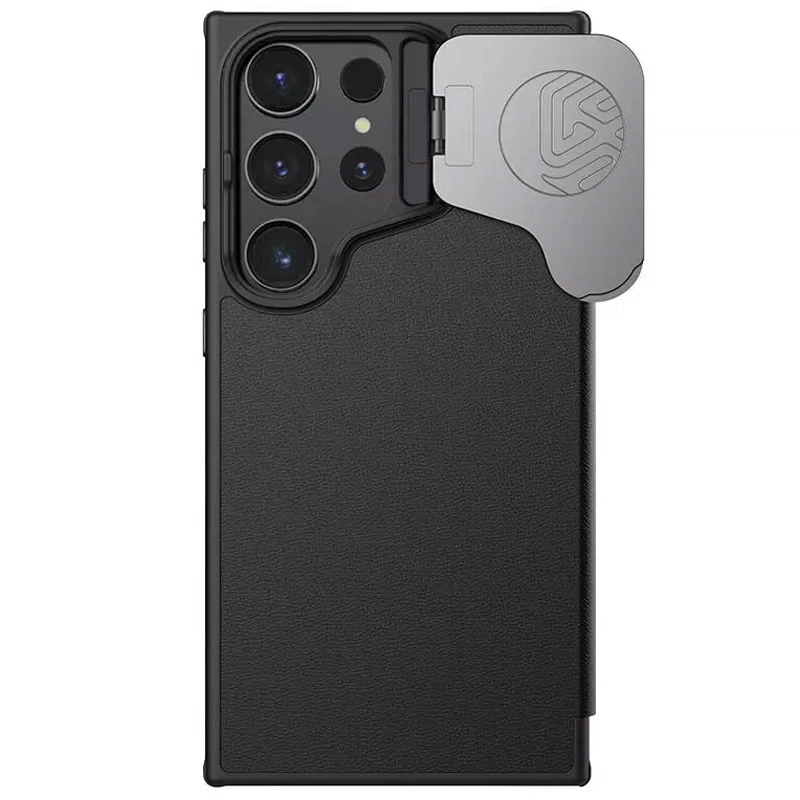 Шкіряний чохол (книжка) Nillkin Qin Prop для Samsung Galaxy S24 Ultra – Black. Фото 8 з 10