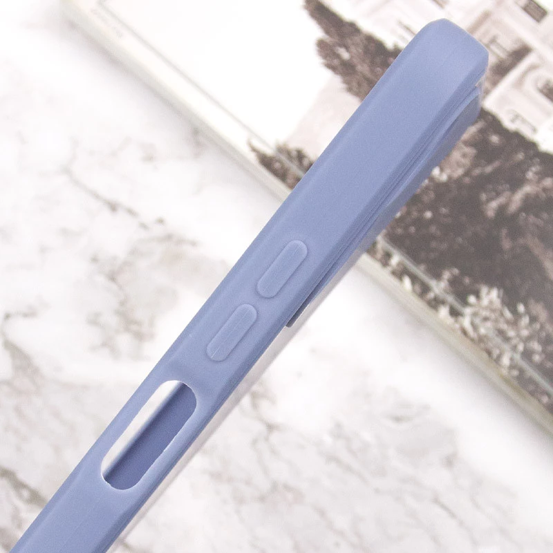 Кольоровий силіконовий чохол із захистом камери на Oppo A58 4G – Блакитний / Mist blue. Фото 9 з 11