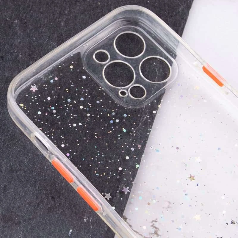 Чехол с блестками и защитой камеры для Apple iPhone 12 Pro (6.1") – Прозрачный. Фото 4 из 4