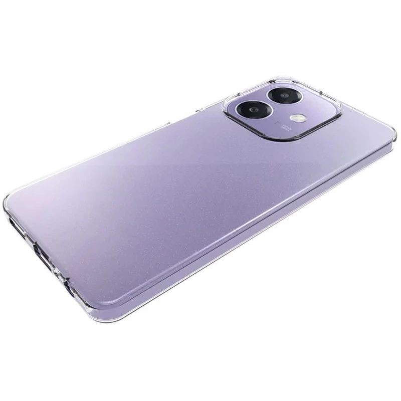 Ультратонкий силіконовий чохол 1мм на Oppo A3X – Безбарвний (прозорий). Фото 3 з 6