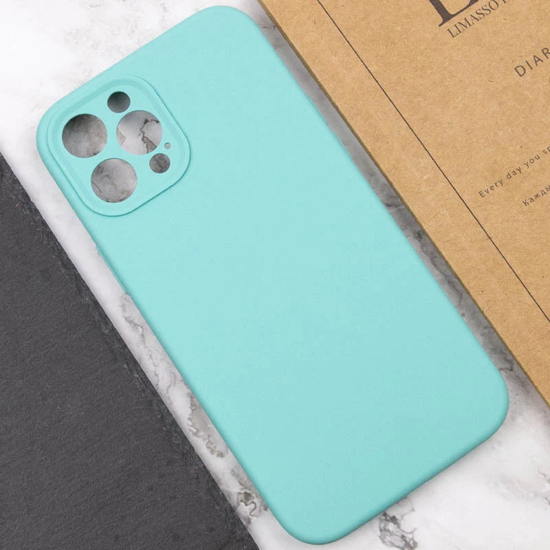 Чохол з захистом камери Silicone Case для Apple iPhone 12 Pro Max (6.7") – Бірюзовий / Marine Green. Фото 6 з 7
