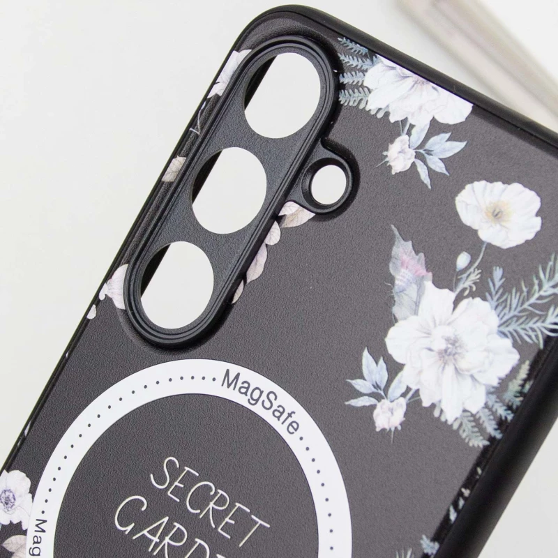 TPU+PC чохол Secret Garden with MagFit для Samsung Galaxy S24 – Black. Фото 12 з 14