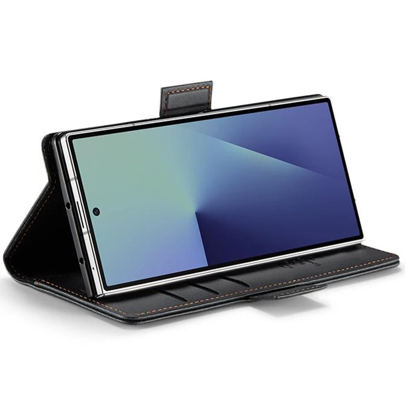 Кожаный чехол-книжка CaseMe Velvet Matte для Samsung Galaxy Z Fold7 – Black. Фото 3 из 5