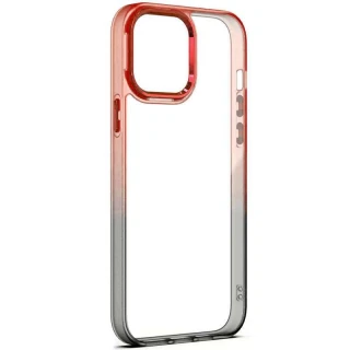Силіконовий чохол фреш на Apple iPhone 12 Pro Max (6.7") — Чорний / Червоний