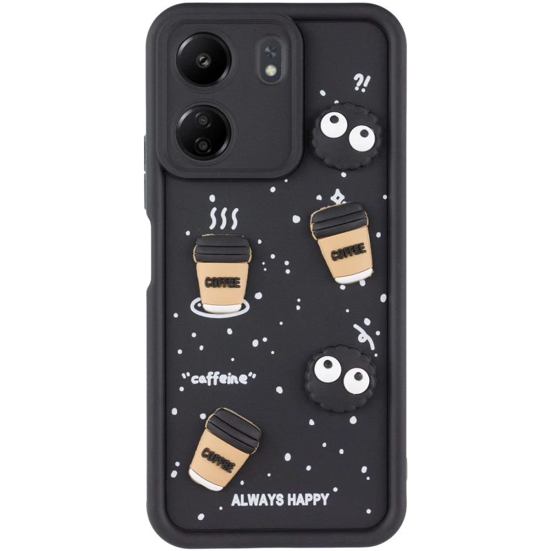 Чохол TPU Toys Case для Xiaomi Poco C65 – Black / Always Happy. Фото 4 з 15