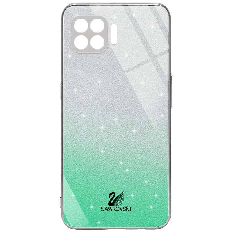 

Скляний чохол Swarovski з закритою камерою на Oppo A73 (Бірюзовий)