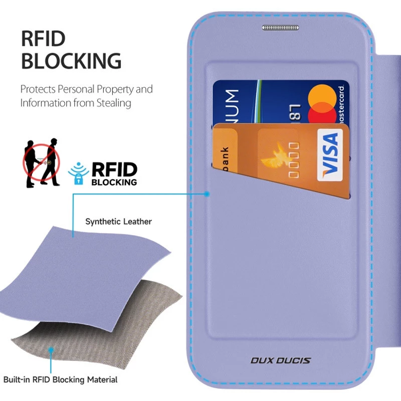 Чохол книжка Dux Ducis з MagSafe на Apple iPhone 16 Pro Max – Purple. Фото 5 з 9