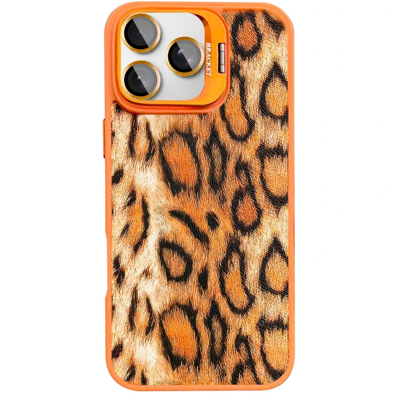 Чехол TPU+PC Wild Leopard with MagSafe and Lens для Apple iPhone 15 Pro (6.1") – Orange. Фото 6 из 6