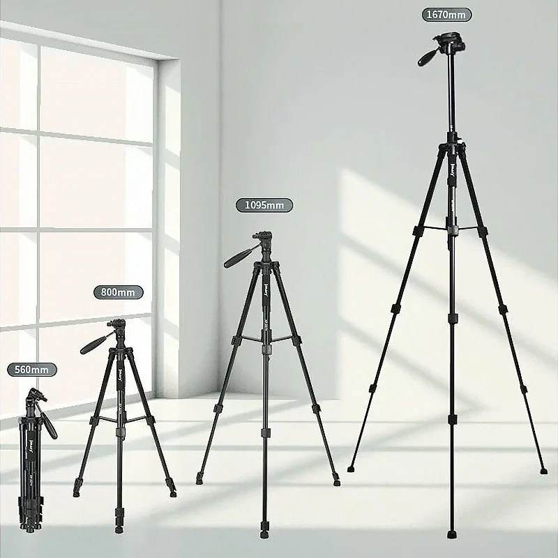 Штатив Jmary KP-2274 для зйомки 41-167см + чохол – Black. Фото 5 з 6