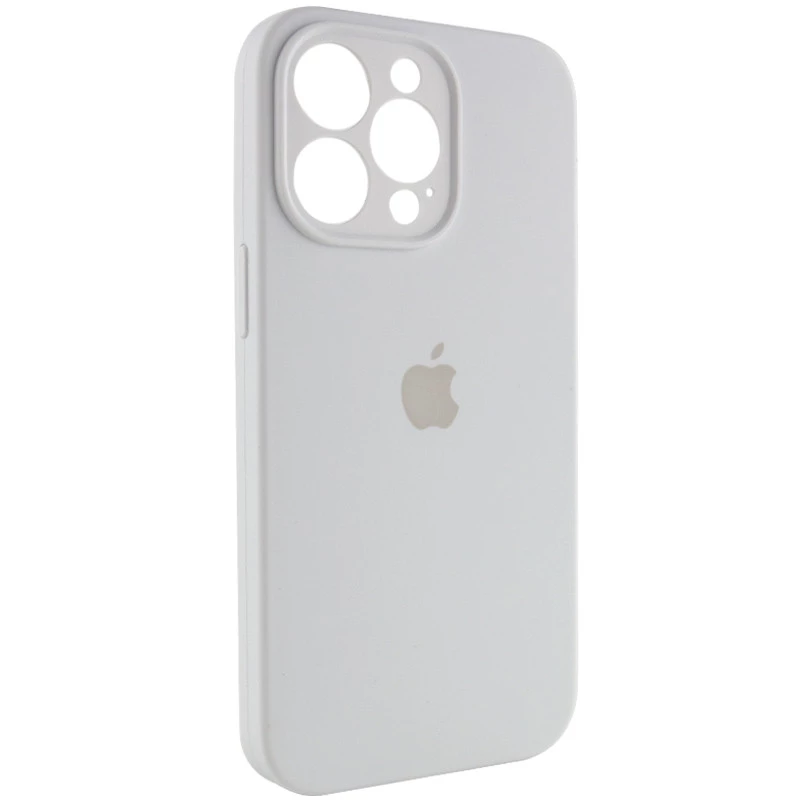 Чехол Silicone Case с защитой камеры для Apple iPhone 15 Pro (6.1") – Белый / White. Фото 2 из 6