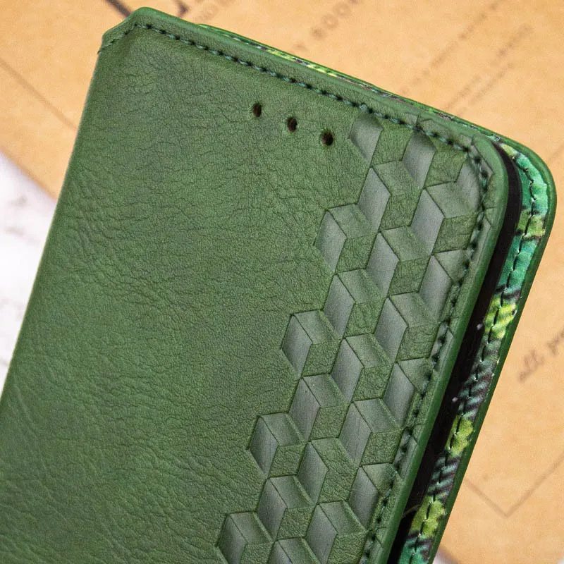 Чехол книжка GETMAN Cubic для Xiaomi Redmi A4 – Зеленый. Фото 7 из 7