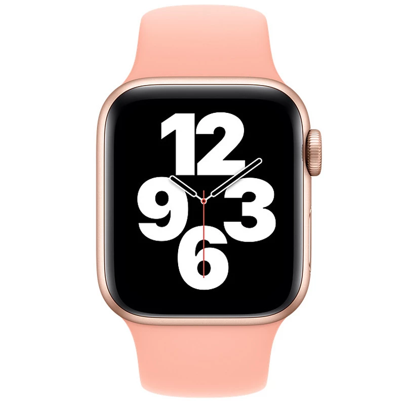 Силіконовий ремінець для Apple watch 42mm/44mm/45mm/49mm – Рожевий / Flamingo. Фото 2 з 3