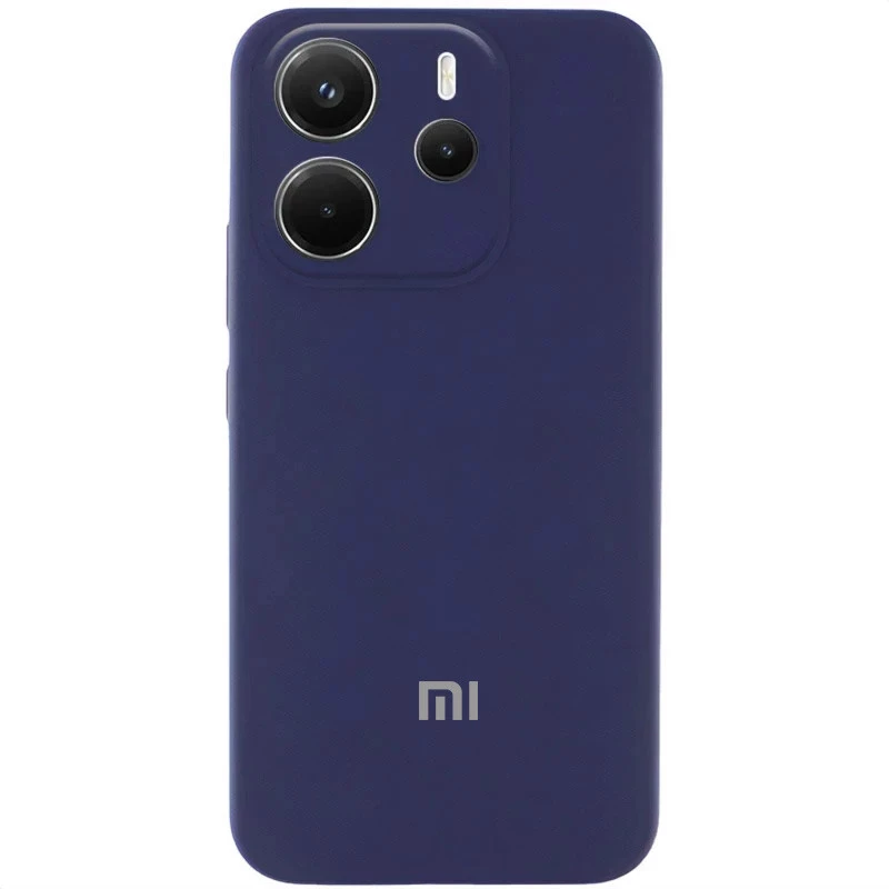 Силиконовый чехол Cover Lakshmi с защитой камеры для Xiaomi Redmi Note 14 4G (Int. version) – Синий / Midnight blue. Фото 1 из 3