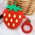 Силиконовый футляр Smile Fruits series для наушников AirPods 1/2 + кольцо – Strawberry. Фото 2 из 5