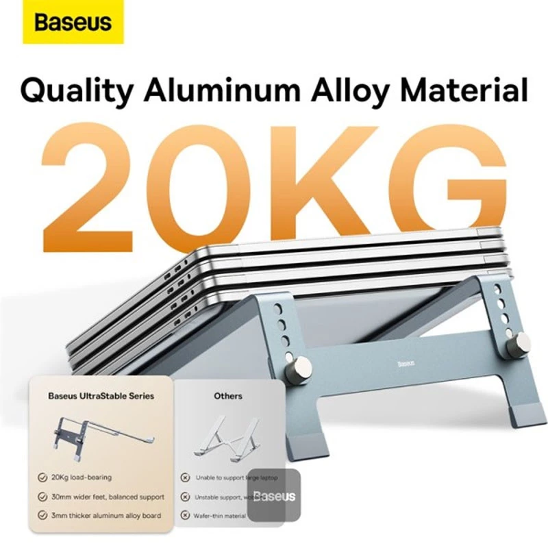 Підставка для ноутбуку Baseus UltraStable (4-Gear Adjustable) (B10053100811-00) – Space grey. Фото 6 з 6