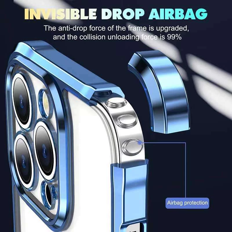 TPU+PC чохол Kickstand Color на Apple iPhone 14 Pro Max (6.7") – Синій / Чорний. Фото 6 з 10