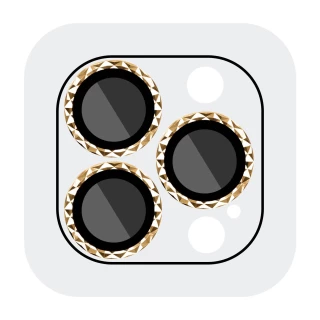 Защитное стекло Metal Shine на камеру для Apple iPhone 13 Pro Max (6.7") — Золотой / Gold