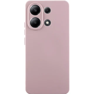 Кольоровий силіконовий чохол GETMAN із закритою камерою для Xiaomi Redmi Note 13 4G — Рожевий / Pink Sand