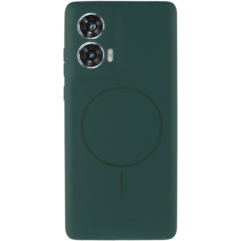 Чохол Silicone Cover Lakshmi Full Camera (AA) with Magnetic Fit для Motorola Edge 50 Fusion – Зелений / Dark green. Фото 3 з 9
