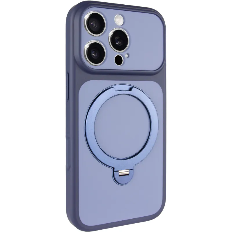 Чехол Ummi Full Camera with Magnetic Fit HQ Ring для Apple iPhone 16 Pro Max – Синий / Navy Blue. Фото 2 из 6