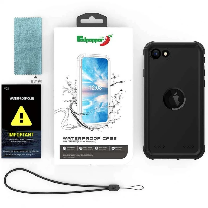 Чорний водонепроникний чохол Shellbox на Apple iPhone SE (2020) – Чорний. Фото 4 з 4