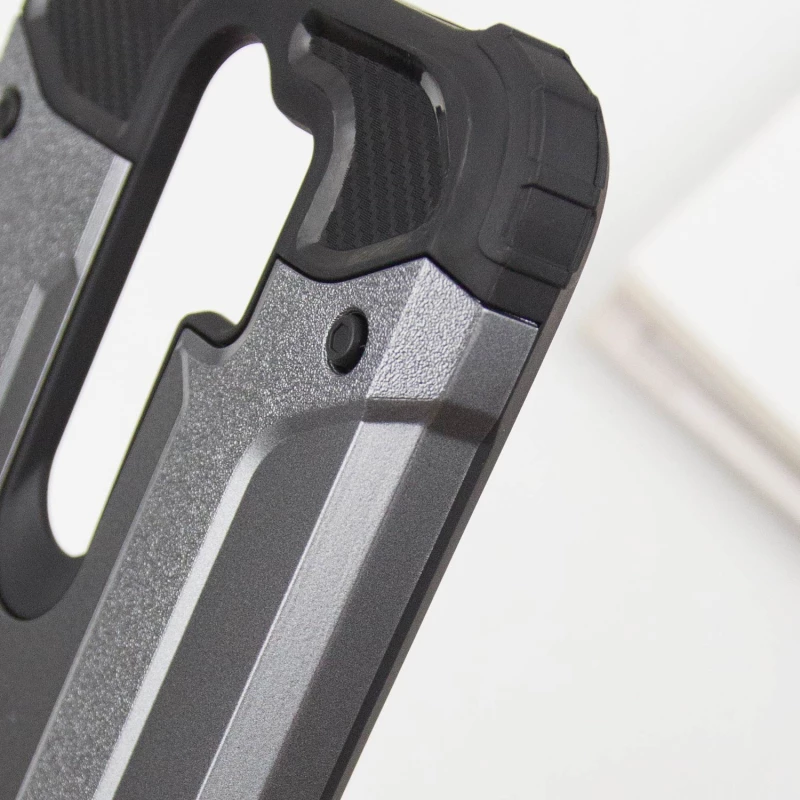 Противоударный чехол с усиленными углами Immortal для Xiaomi Redmi Note 8 Pro – Металл / Gun Metal. Фото 9 из 9