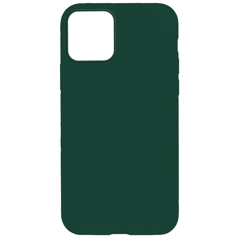 

Чохол з заркитим низом Silicone Case на Apple iPhone 12 (6.1") (Зелений / Forest green)