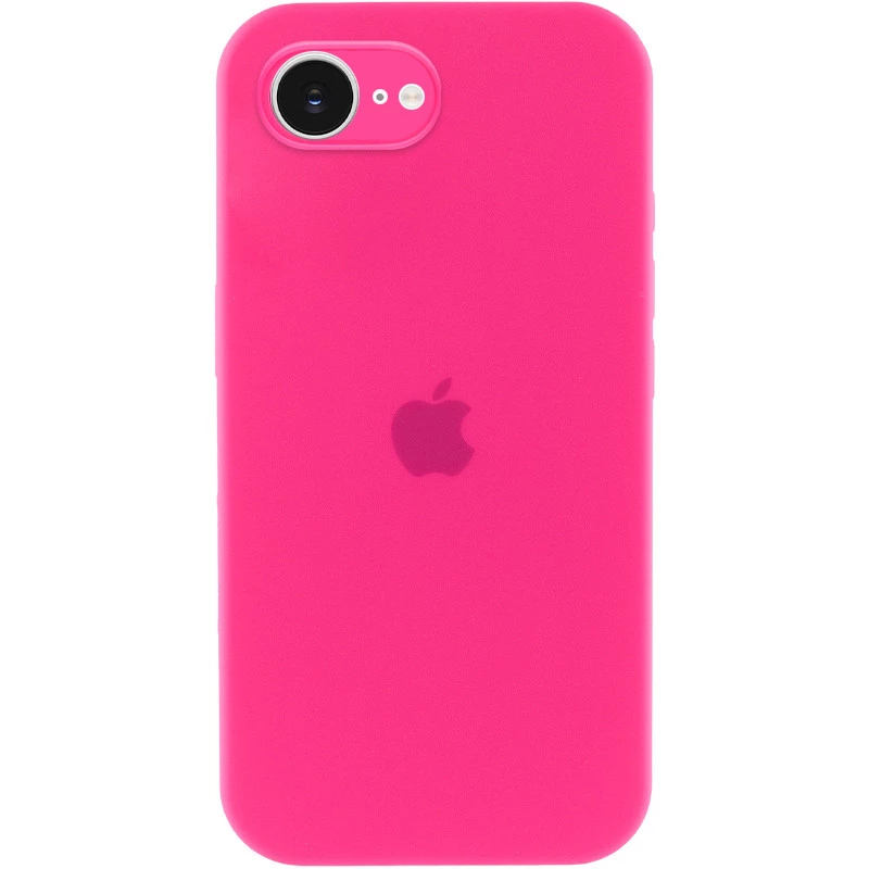 Чохол Silicone Case з закритим низом на Apple iPhone 16e (6.1") – Рожевий / Barbie pink. Фото 2 з 6