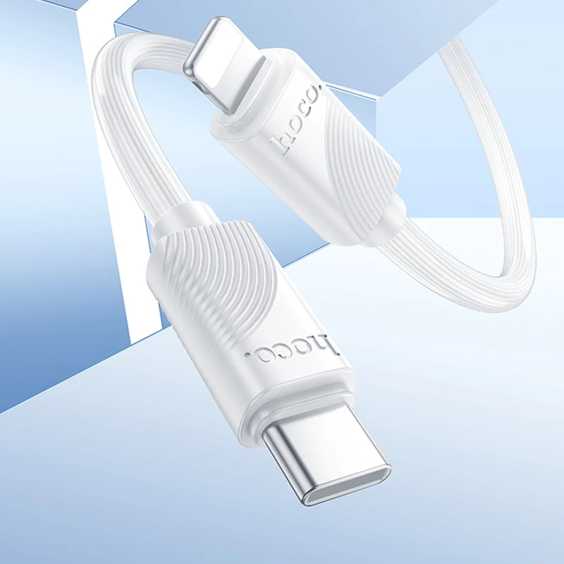 Дата кабель Hoco X114 Energy Type-C to Lightning 27W (1m) – White. Фото 3 з 4