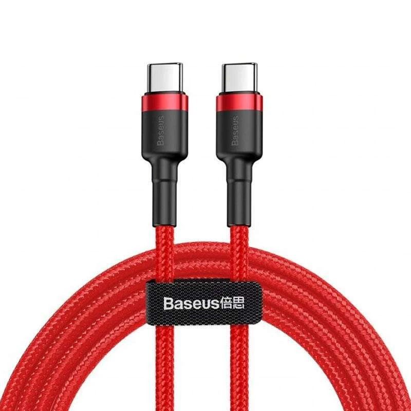 

Дата кабель Baseus Cafule Type-C to Type-C Cable PD 2.0 60W (2m) (Красный), Червоний