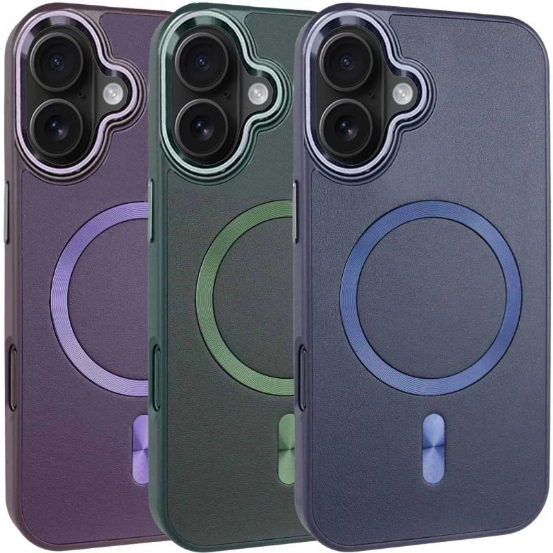 Шкіряний чохол з MagSafe на Apple iPhone 16 фото 2 з 2