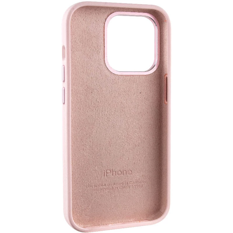 Чохол Silicone Case з металевими кнопками на Apple iPhone 14 Pro (6.1") – Рожевий / Chalk Pink. Фото 7 з 9