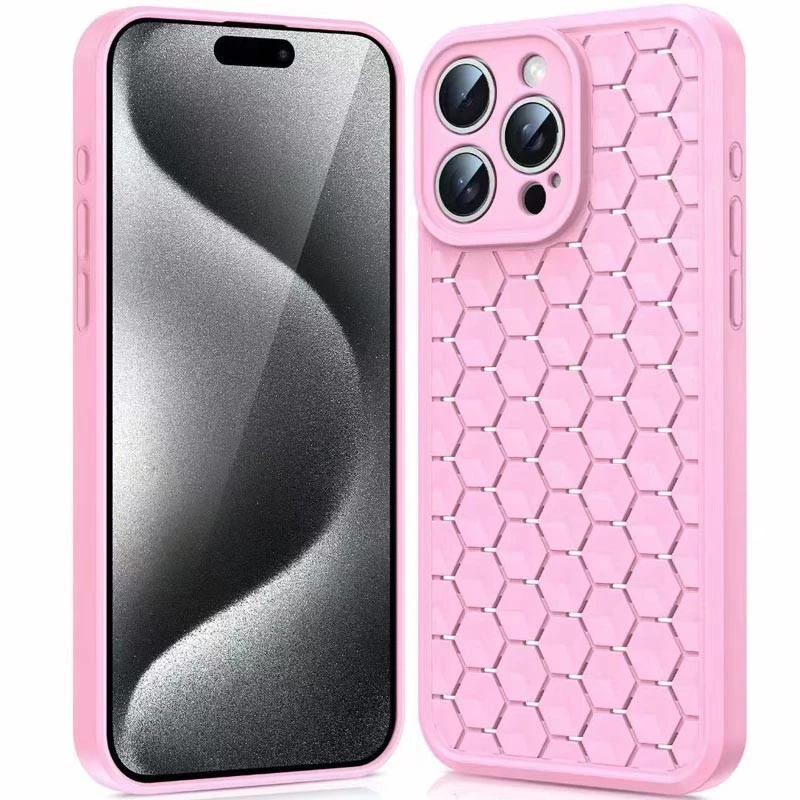 

Силіконовий чохол сотами на Xiaomi Poco C65 (Рожевий / Light pink)