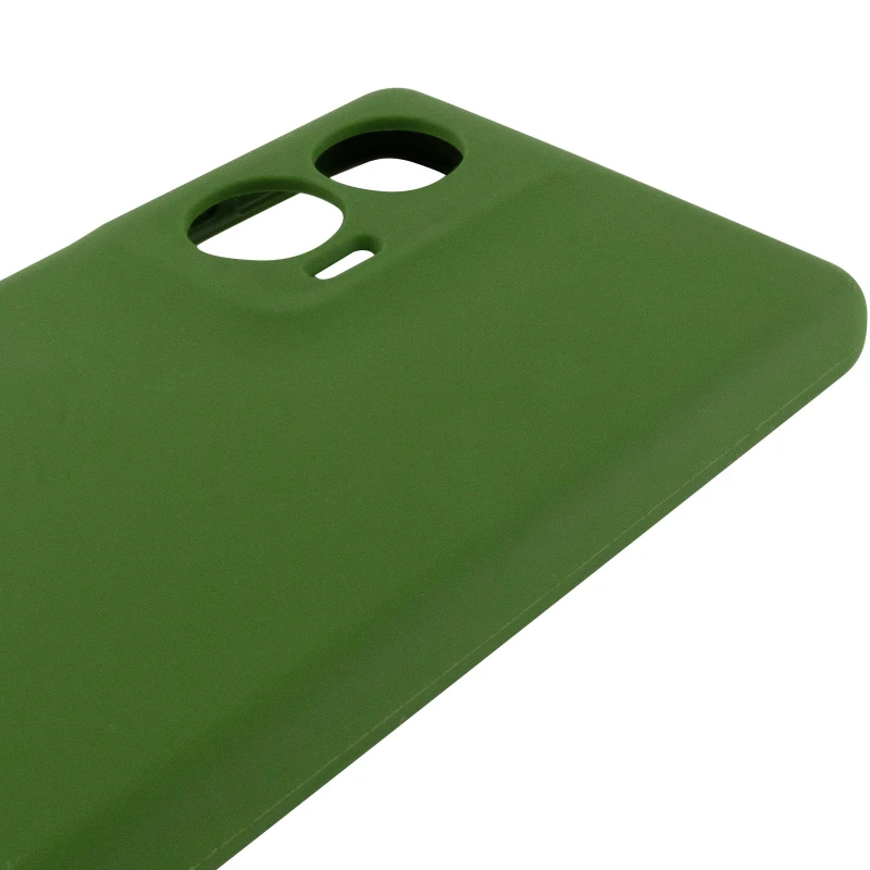 Чехол Silicone Case Lakshmi Plus с закрытой камерой для Motorola Edge 50 – Зеленый / Dark green. Фото 5 из 6