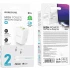 СЗУ Borofone BN14 Royal PD30W+QC3.0 (1USB-A/1C) + кабель Type-C to Lightning – White. Фото 4 из 4
