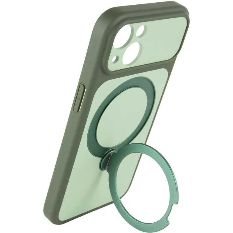 Чехол Ummi Full Camera with Magnetic Fit HQ Ring для Apple iPhone 13 (6.1") – Green. Фото 5 из 8