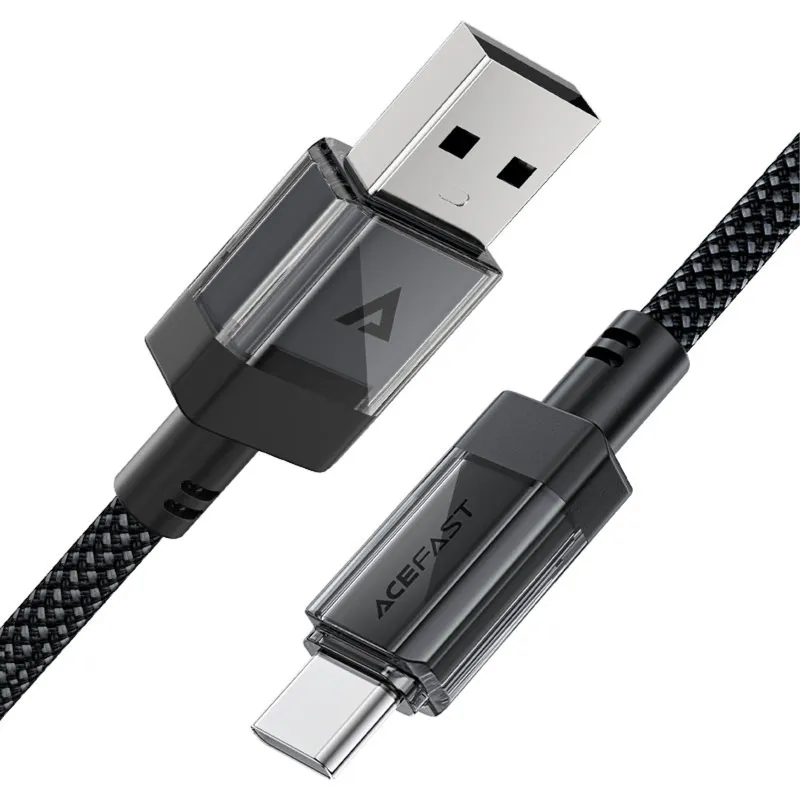 Дата кабель Acefast C12-04 USB to Type-C 3A (1.2m) – Black. Фото 4 из 5