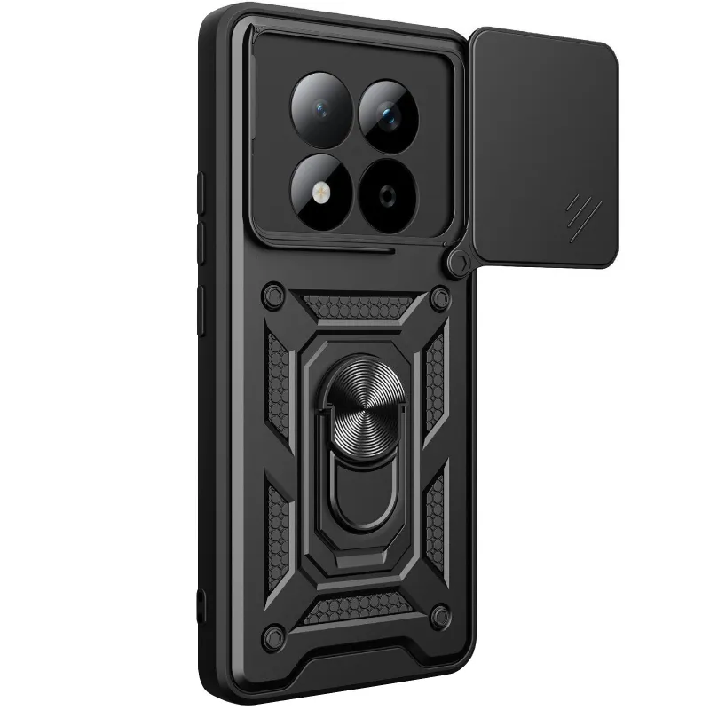 Ударопрочный чехол Ummi Camshield Serge Ring (in box) для Xiaomi Redmi Note 15 Pro+ 5G – Черный / Black. Фото 5 из 5