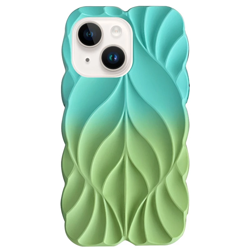 Силиконовый чехол Leaf для Apple iPhone 15 (6.1") – Marine Green / Mint. Фото 1 из 1