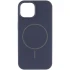 Чохол Silk Full Protective (AA) NO LOGO with Magnetic Fit для Apple iPhone 14 (6.1") – Темно-синій / Midnight blue. Фото 3 з 6
