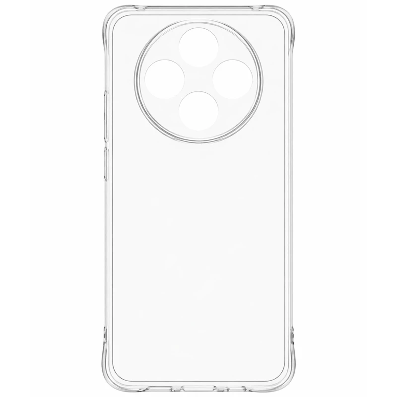 Ультратонкий силіконовий чохол GETMAN з критими бортами та камерою для Xiaomi Redmi 14C / Poco C75 – Безбарвний (прозорий). Фото 7 з 7