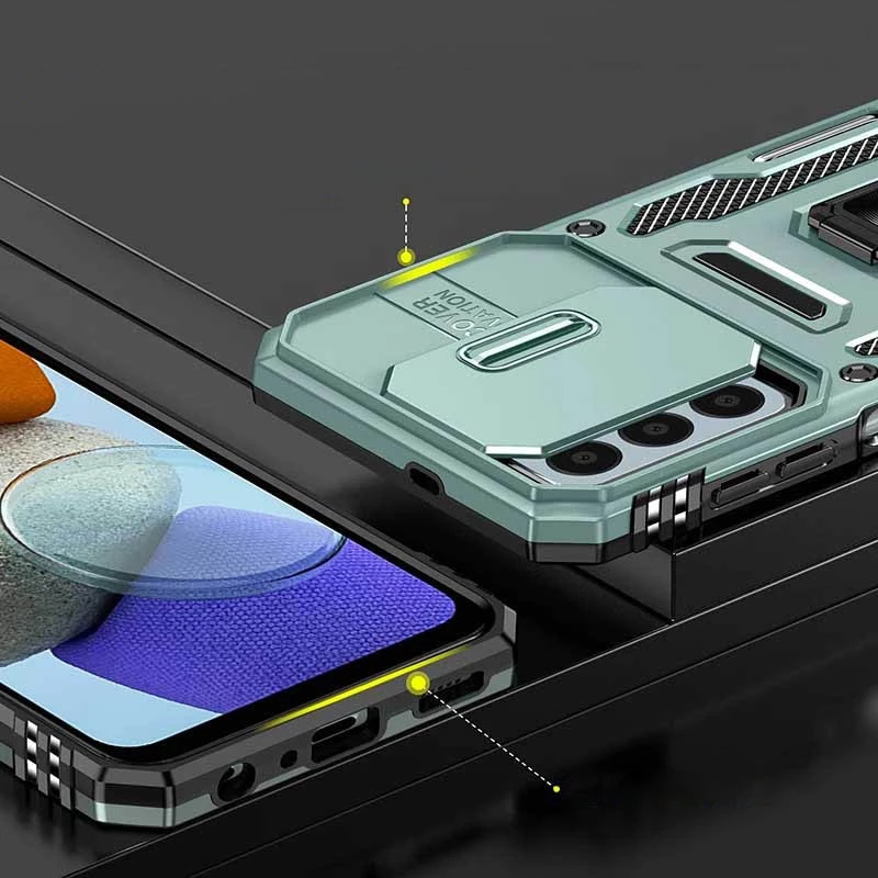 Ударостійкий чохол Square Ring зi шторкою на камеру на Samsung Galaxy A26 5G – Зелений / Light Green. Фото 3 з 6