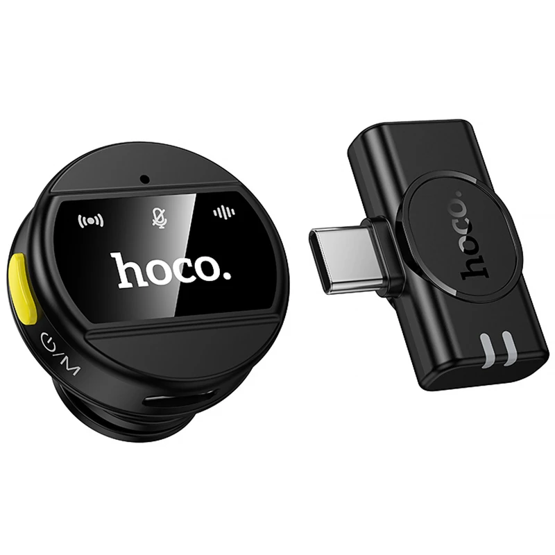 Петличный беспроводной микрофон Hoco L21 Charm Type-C – Black. Фото 3 из 5