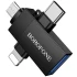 Перехідник Borofone BV26D 3in1 Lightning male/Type-C male/Micro male to USB2.0 female – Black. Фото 4 з 6