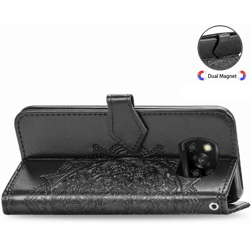 Шкіряний чохол-книжка Art Case з візитницею для Xiaomi Poco X3 NFC / Poco X3 Pro – Чорний. Фото 4 з 5