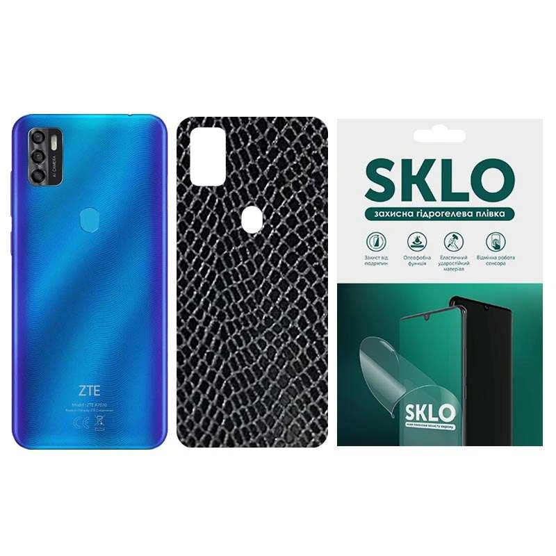 

Защитная плёнка SKLO Back Snake на тыльную сторону для ZTE Blade A7 Fingerprint (2020) (Черный), Чорний