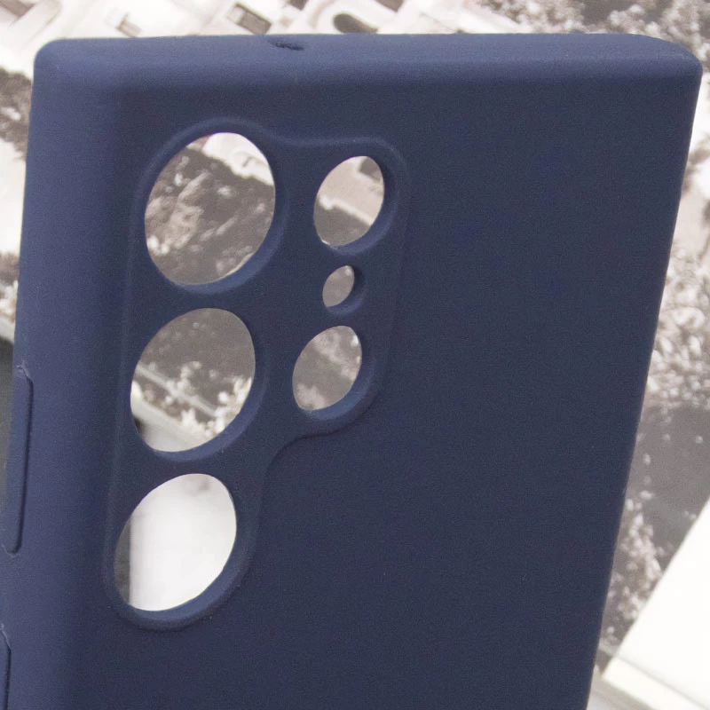 Чехол Silicone Case Lakshmi Premium L с закрытой камерой для Samsung Galaxy S25 Ultra – Темно-синий / Midnight blue. Фото 6 из 7